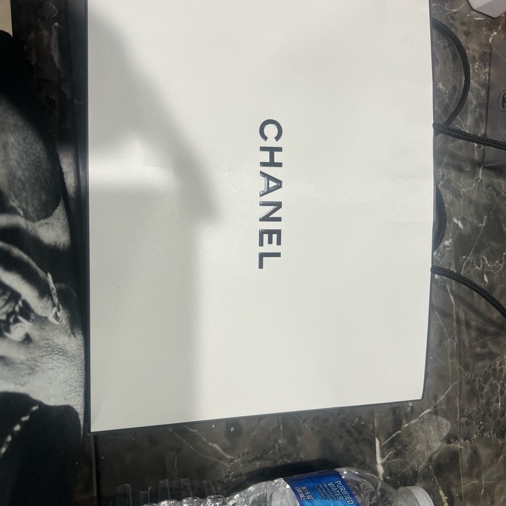 Chanel White Shopping Bag